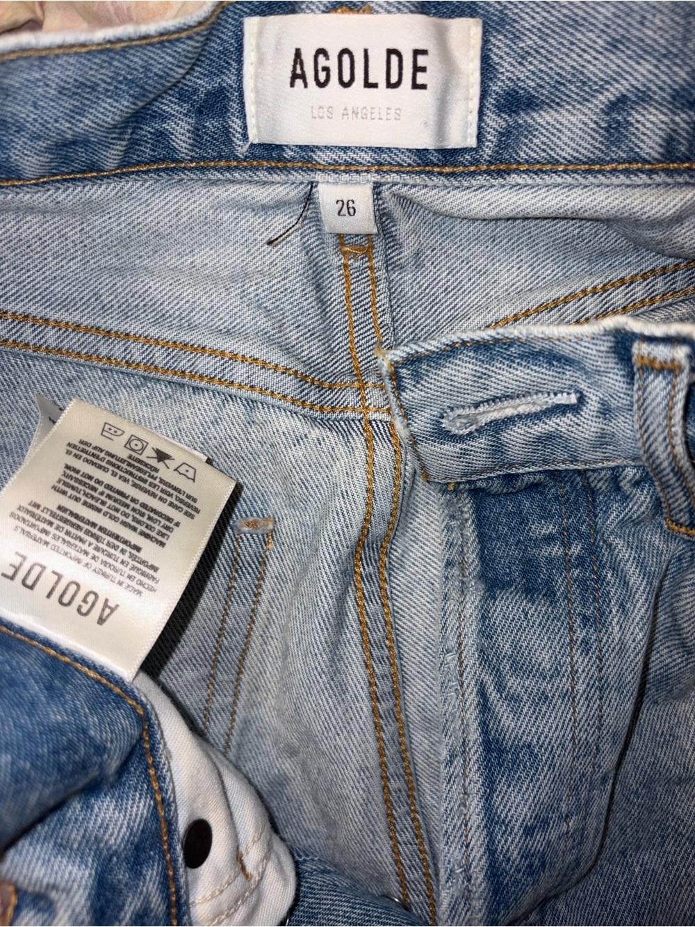 AGOLDE women’s Light Wash Denim Jeans - Blue